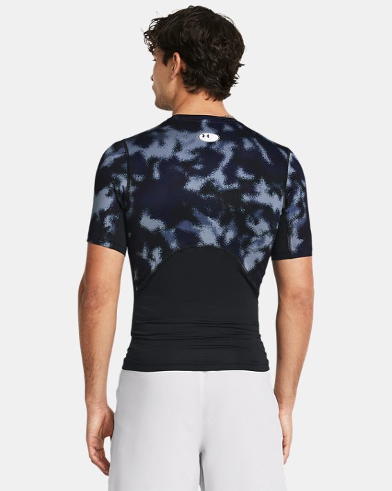 Camiseta de manga corta estampada HeatGear® para hombre, Blue, pdpMainDesktop image number 1